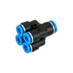 Rozgałęźnik wtykowy typu Y, seria BlueLine, ciśnienie 15 bar, tworzywo PBT